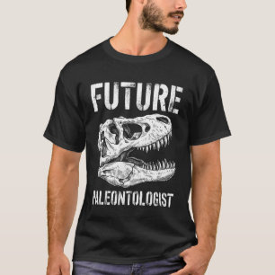 Vintage Zukunft Paläontologe T Rex Schädel Dinosau T-Shirt