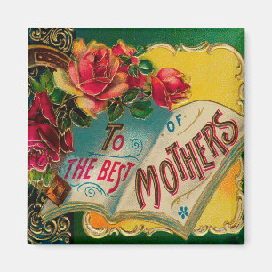 Vintage zum besten Müttern Muttertagsgruß Magnet