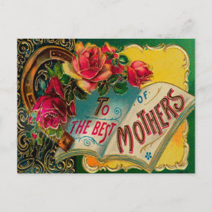 Vintage zum besten Müttern Muttertagsgruß Postkarte