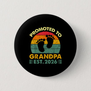 Vintage zum Opa befördert 2026 erstmals Opa Button