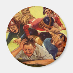 Vintage zum Vatertag, Fußball Kinder und Familienh Magnet