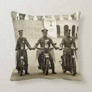 Vintage Zwanzigerjahre Motorrad-Polizisten Kissen