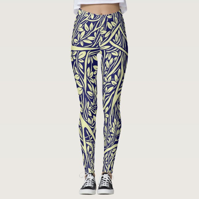Vintage Zweige: Baummuster Leggings (Vorderseite)