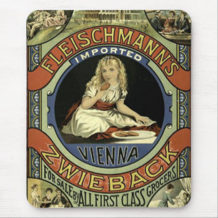 Vintage Zwieback-Werbung Mousepad