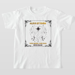 Vintage-Zwillings-Tierkreis-Tarotkartenposter  T-Shirt