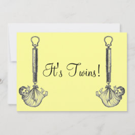 Vintage Zwillingsankündigung Ankündigung