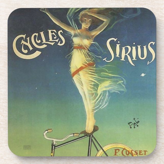 Vintage Zyklen Sirius Bicycle Poster Untersetzer (Vorderseite)