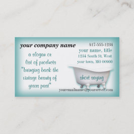 VintageBathtub Geschäft Card2-customize-choices Visitenkarte