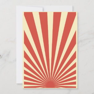 Vintageblaue Sonnenburst-Plakate Einladung
