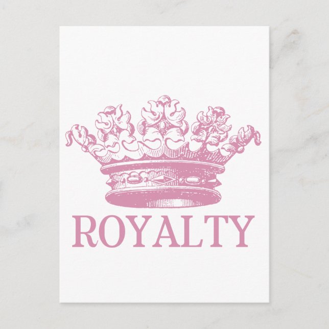 Vintagec Crown - Royalty Postkarte (Vorderseite)