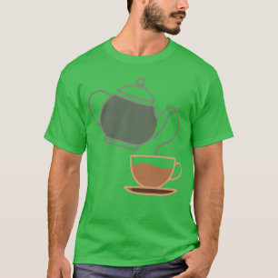 Vintageea Kessel und Tasse Silhouette vintage T-Shirt
