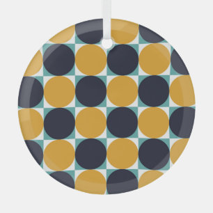 Vintagefarbige Geometrie: Kreismuster. Ornament Aus Glas