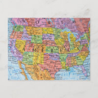 Vintagefarbige USA-Karten-Puzzle-Illustration