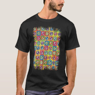 Vintagefarbiger Volleyball Cute Colorsplash Ball T-Shirt