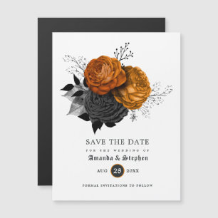 Vintagegotische Hochzeit - Magnetische Save-the-Da Magneteinladung