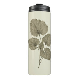 Vintagegrüne Klettenblätter Thermosbecher