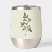 Vintagegrüner Zweig wilder Rosen