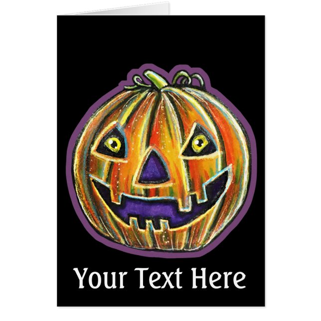 VintageHalloweeniesFallnGrinningPumpkinLarge (Vorne)