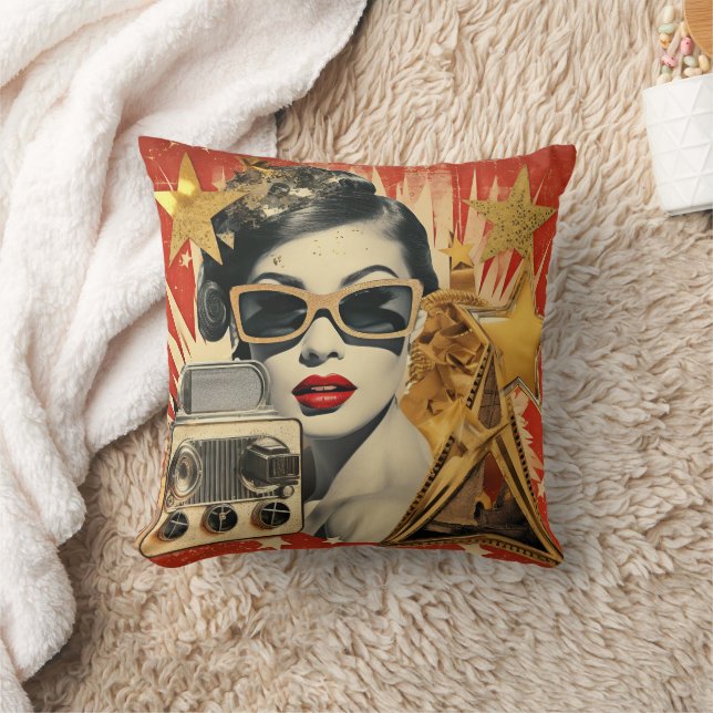 VintageHollywood Retro Design Kissen (Decke)