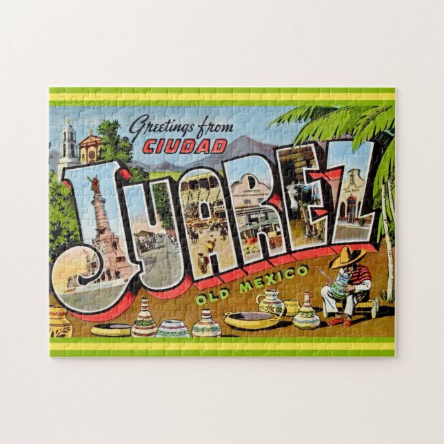 VintageJuarez Mexico 11x14  Puzzle (Horizontal)