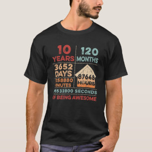 Vintagen 10. Geburtstag 10 Jahre alt Phantastisch T-Shirt