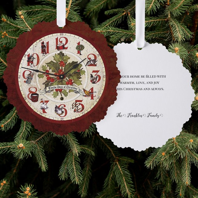 Vintagen 12 Tage Weihnachtszeit Ornament Karte (Von Creator hochgeladen)