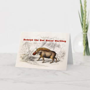 Vintagen 1800er Jahre die Warthog Hogs mit roter N Feiertagskarte