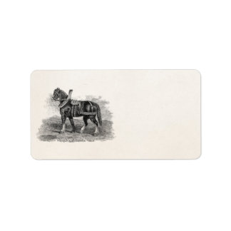 Vintagen 1800er Jahre Pferdezucht Adressaufkleber