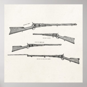 Vintagen 1800er Shotgun Antike Schusswaffen Alte G Poster