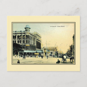 Vintagen 1890er West Street Durban South Africa Postkarte
