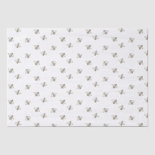 Vintagen 1900er Jahre Fliegendes Tissue Paper über Seidenpapier