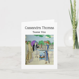 Vintagen 1920er-Jahre Ladys bei Crew Race Regatta Dankeskarte