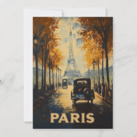 Vintagen 1930er Jahre Paris Reiseposter Eiffelturm