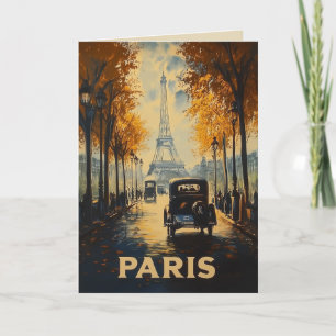 Vintagen 1930er Jahre Paris Reiseposter Eiffelturm Einladung