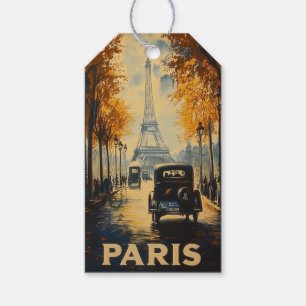 Vintagen 1930er Jahre Paris Reiseposter Eiffelturm Geschenkanhänger