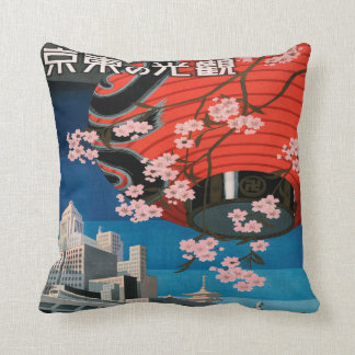 Vintagen 1930er Tokyo Japan Travel Poster Souvenir Kissen