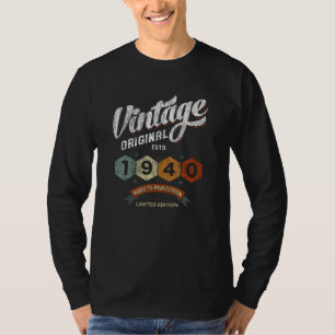 Vintagen 1940 Tag alt bis perfekt 81. Geburtstag T-Shirt