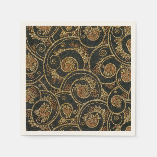 Vintagen 1940er Jahre französisches Textil Serviette (Vorderseite)