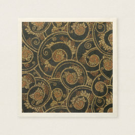 Vintagen 1940er Jahre französisches Textil Serviette