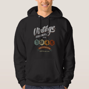 Vintagen 1945 Tag alt bis perfekt 76. Geburtstag Hoodie