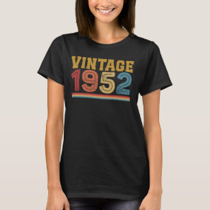 Vintagen 1952 72. Geburtstagsmänner Frauen 72 Jahr T-Shirt
