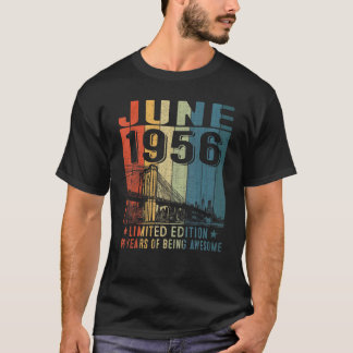 Vintagen 1956 66 Jahre alt Gebildet im Juni 1956 6 T-Shirt