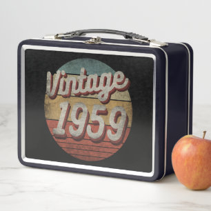 VINTAGEN 1959 MÄNNERFRAUEN GEBURTSTAG METALL BROTDOSE