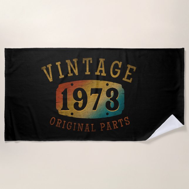 VINTAGEN 1973 URSPRÜNGLICHE TEILE STRANDTUCH (Vorderseite)
