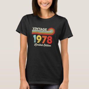 Vintagen 1978 Geburtstag Männer Frauen Geboren 197 T-Shirt