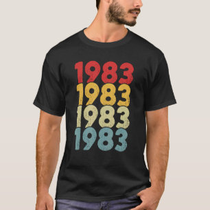 Vintagen 1983 Geburtstagsmänner Frauen Retro Legen T-Shirt