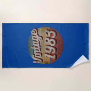 VINTAGEN 1983 MÄNNERFRAUEN GEBURTSTAG STRANDTUCH