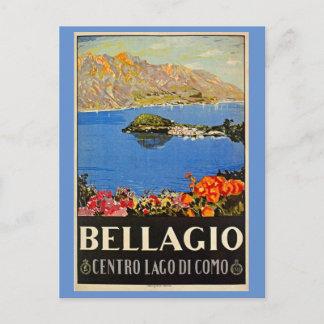 Vintagen 20er Jahre Bellagio Italienische Reiseanz Postkarte