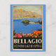Vintagen 20er Jahre Bellagio Italienische Reiseanz Postkarte (Vorderseite)