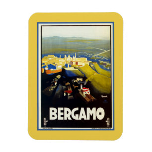 Vintagen 20er Jahre Bergamo Italien Magnet